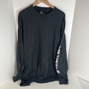 Carhartt Long Sleeve T Shirt, XL Tall, Sleeve Spellout K231 BLK, Original Fit